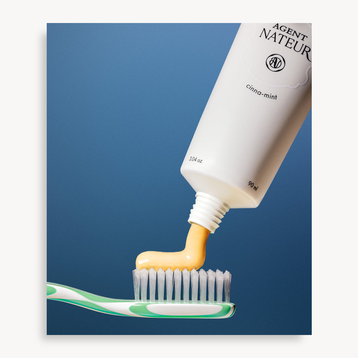 Holi (Pearly) Whites Probiotic Whitening Toothpaste - Agent Nateur - toothpaste on a toothbrush