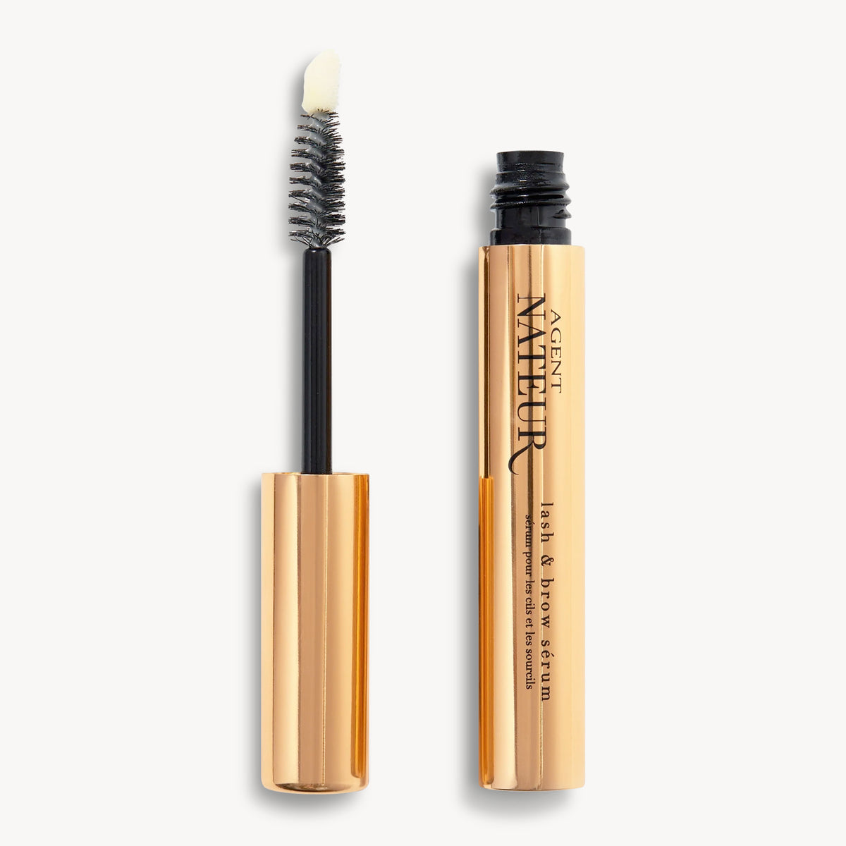 Lash & Brow Sérum - Agent Nateur - gold tube with dual applicator