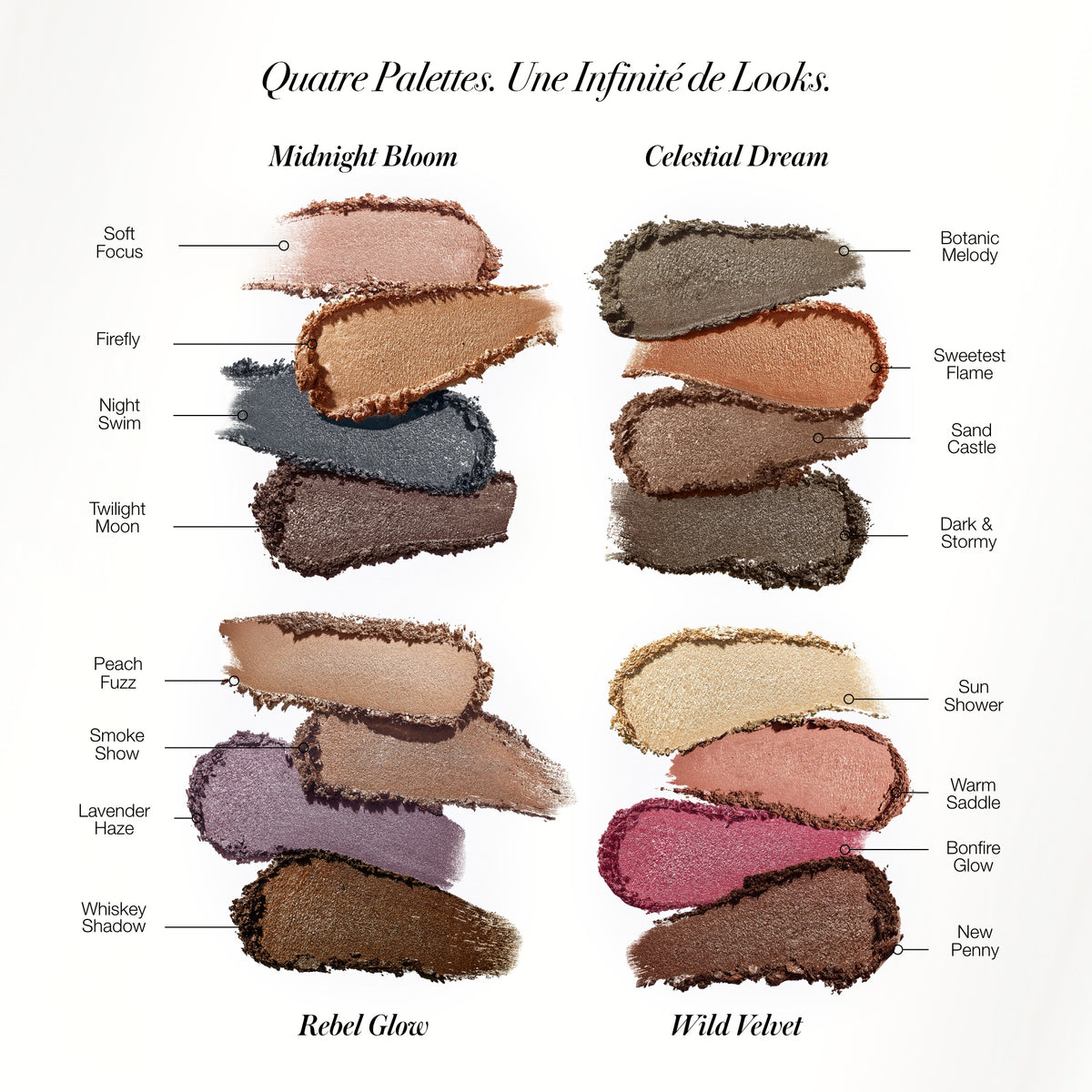 ReDimension Hydra Eyes Quartet - RMS Beauty. 4 palettes. Smears