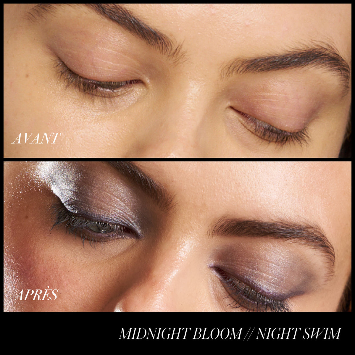 ReDimension Hydra Eyes Quartet - RMS Beauty. Teinte Midnight Bloom Avant / après