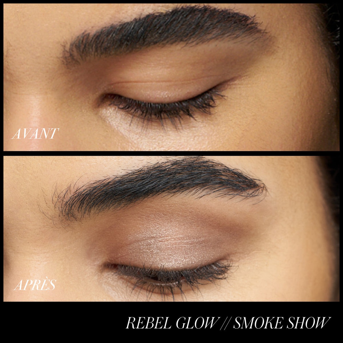 ReDimension Hydra Eyes Quartet - RMS Beauty. Teinte Rebel Glow portée avant après