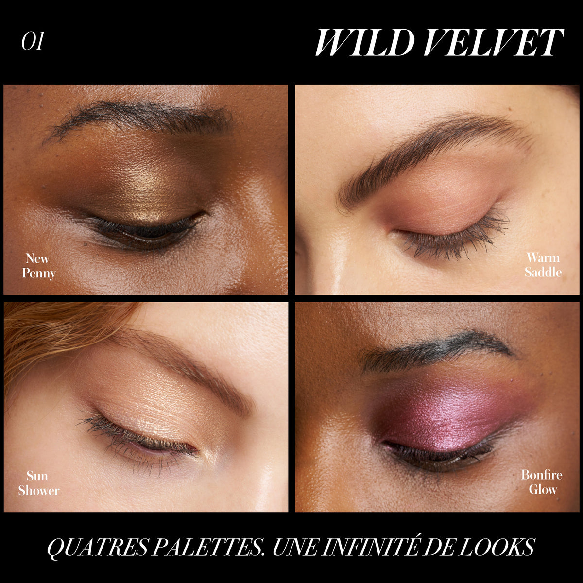 ReDimension Hydra Eyes Quartet - RMS Beauty. Teinte Wild Velvet porté sur modèle