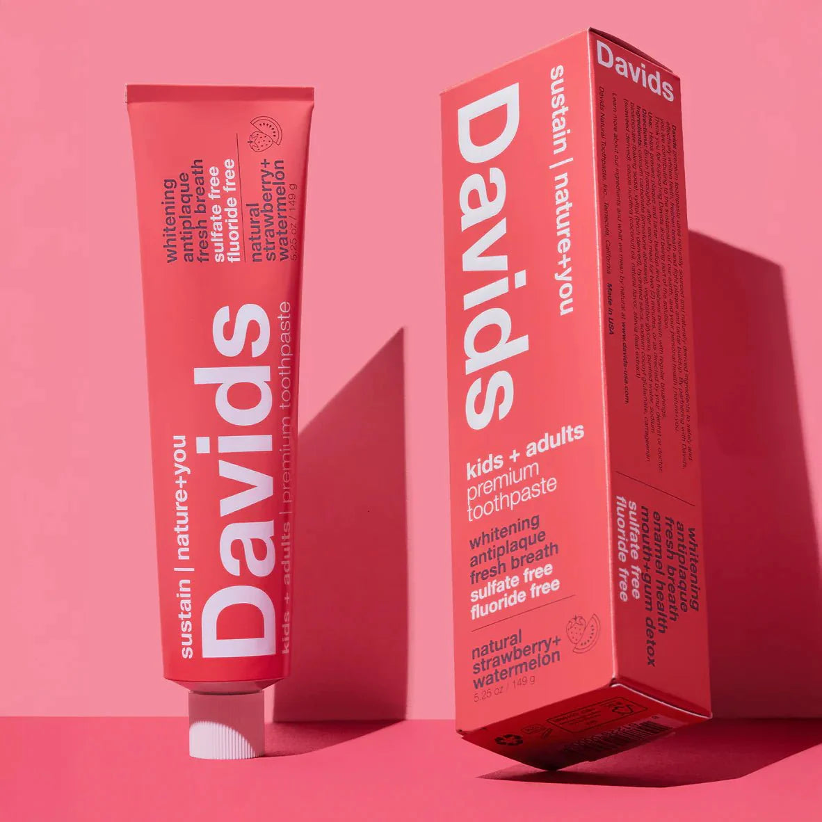 Dentifrice Naturel Premium Enfants et Adultes- Fraise + Pastèque – Davids